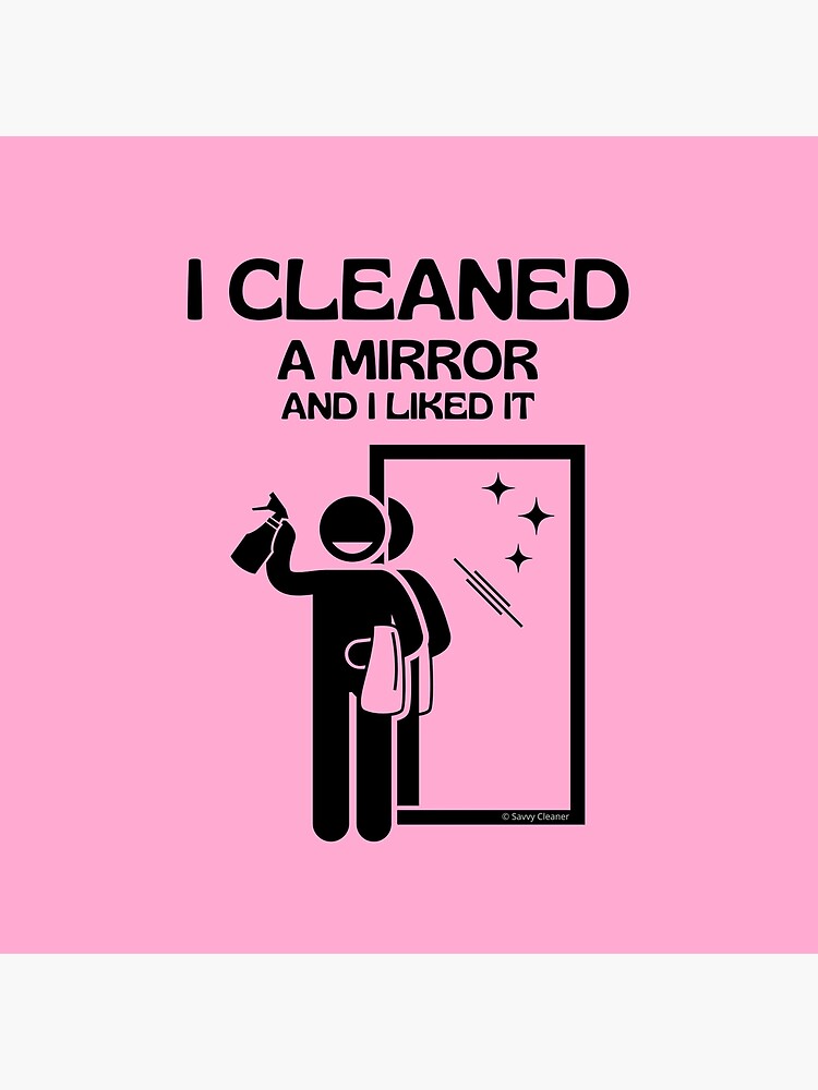 Thumbnail 4 of 4, Pillow, I Cleaned A Mirror And I Liked It Spray Bottle Housekeeping Humor designed and sold by SavvyCleaner.