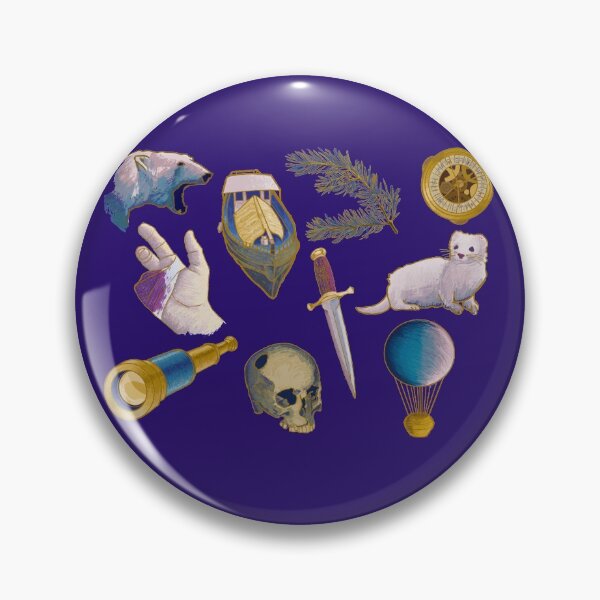 Item preview, His Dark Materials symbols on blue designed and sold by mamashark17.