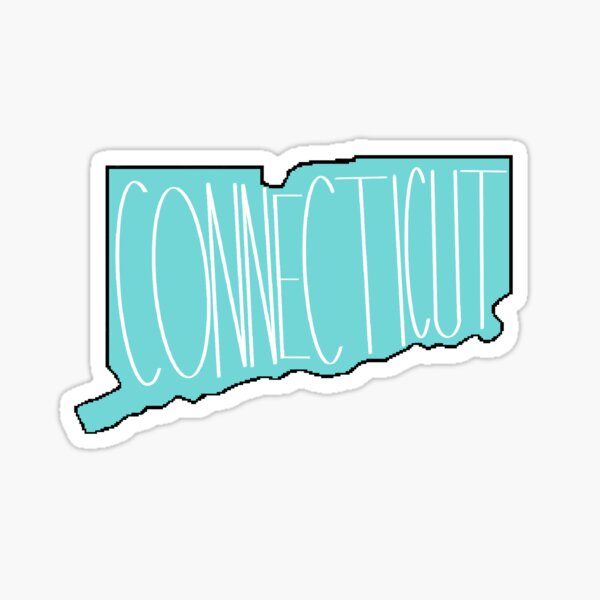 Connecticut in Teal Sticker