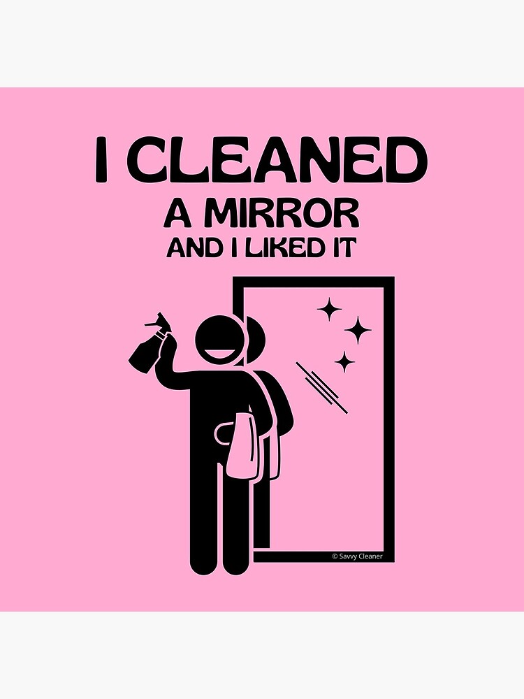 Thumbnail 5 of 5, Coasters (Set of 4), I Cleaned A Mirror And I Liked It Spray Bottle Housekeeping Humor designed and sold by SavvyCleaner.