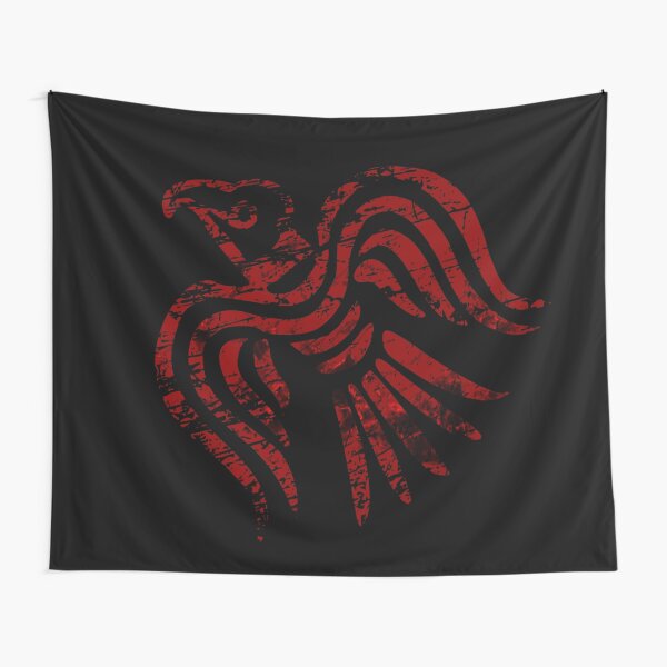 Item preview, Viking Raven Vintage Distressed Red Ragnars War Banner designed and sold by Gralok.