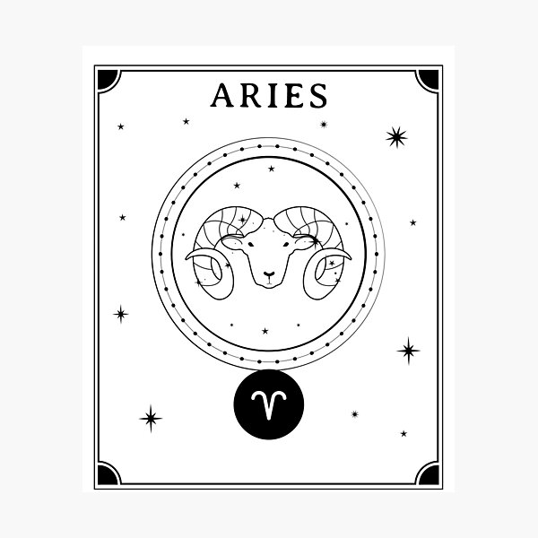 Item preview, Aries Tarot Card The Ram Zodiac Sign designed and sold by LadyZodiac.