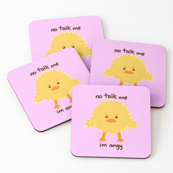 Item preview, no talk me im angy (pink) designed and sold by Moni-Makes-Art.