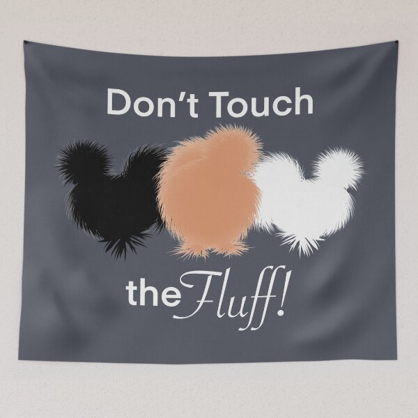Item preview, Don’t Touch The Fluff! Funny Silkies, Black White and Buff Silkie Chickens designed and sold by Cute Designs Shop.