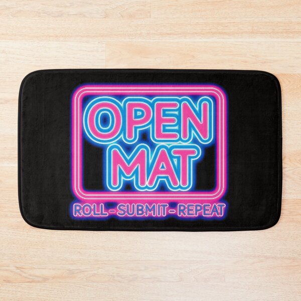 Item preview, Open Mat - Neon sign design - Roll, submit, repeat designed and sold by undersideland.