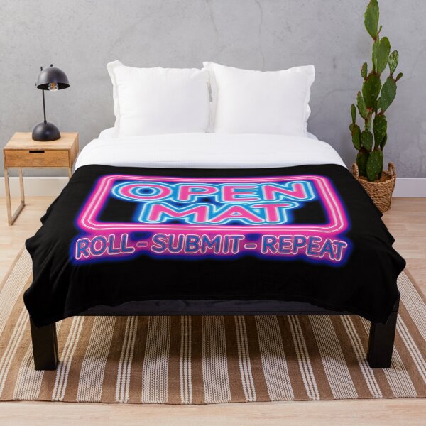 Item preview, Open Mat - Neon sign design - Roll, submit, repeat designed and sold by undersideland.