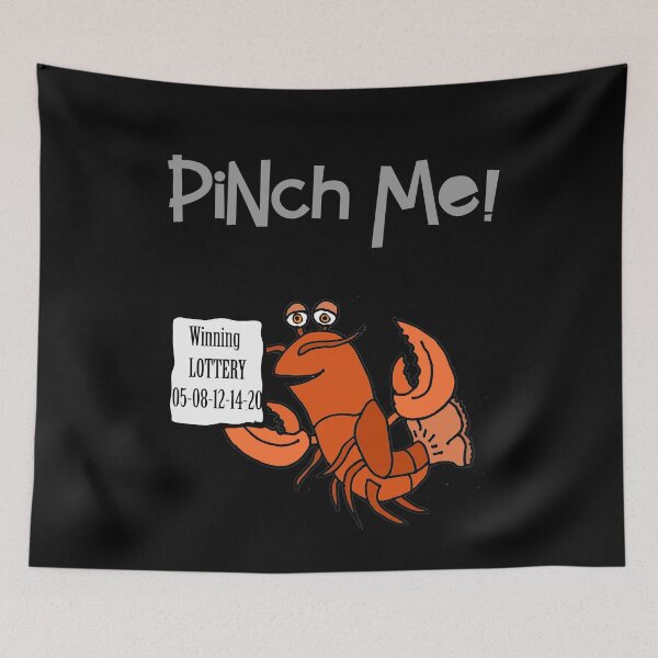 Item preview, Funny Lobster Pinch me Winning Lottery Cartoon designed and sold by Nature's Fancy.