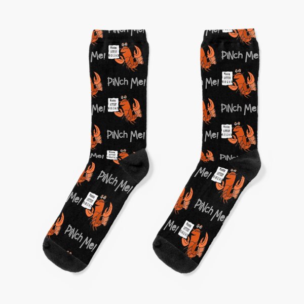 Funny Lobster Pinch me Winning Lottery Cartoon Socks