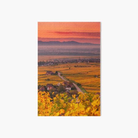 Vignoble et plaine d'Alsace en automne Impression rigide
