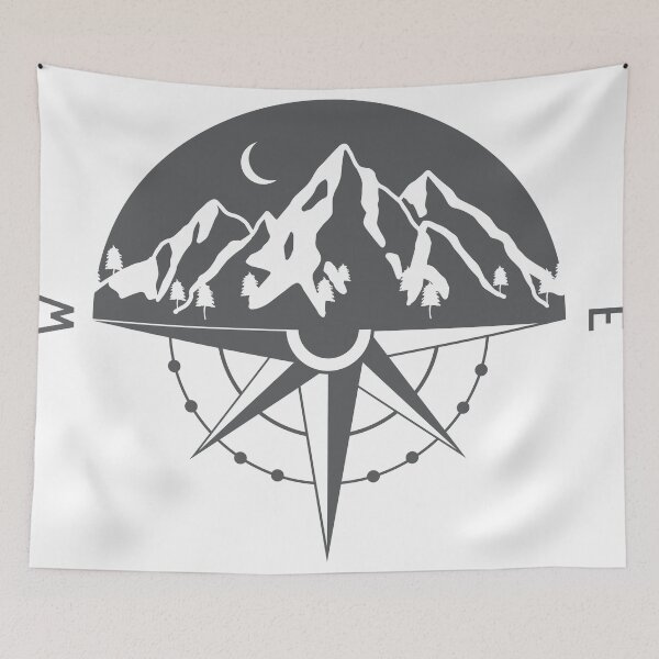 Item preview, Mountains and Trees Compass designed and sold by PilaStudio.