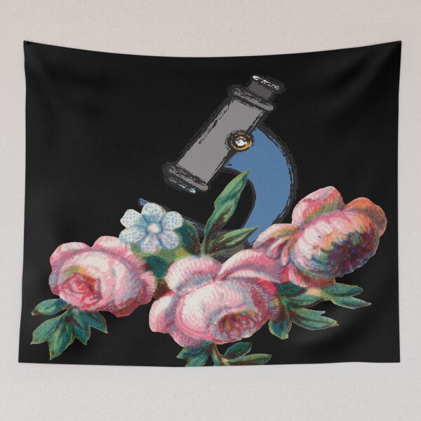 Item preview, VINTAGE FLORAL FLOURISH MICROSCOPE SCIENCE LABORATORY designed and sold by Hippiesole.