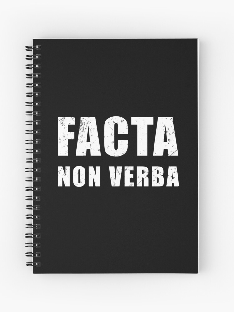 Facta non Verba - Latin phrase meaning Deeds, not Words | Poster