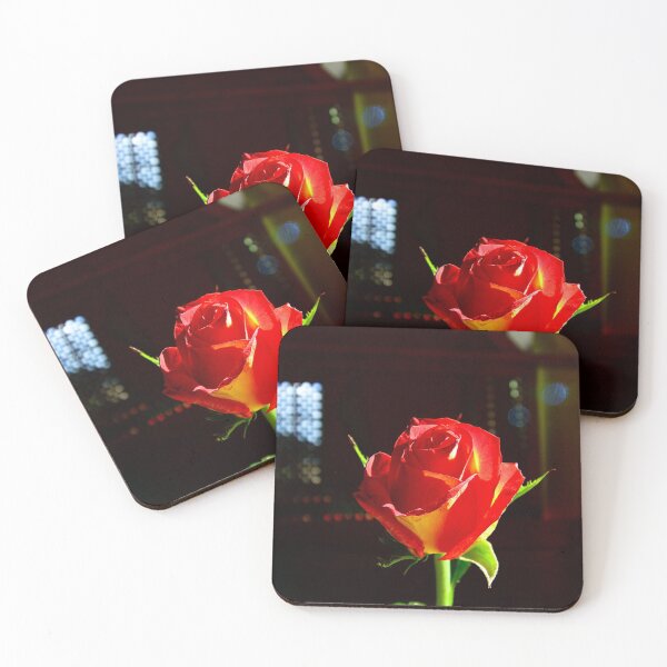 Item preview, Flower of a red hybrid tea rose designed and sold by NW-Photo-Art.