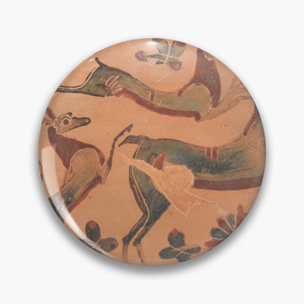 Item preview, Ancient Greek Deer Painted Clay Tablet Artwork designed and sold by ClassicalGreece.