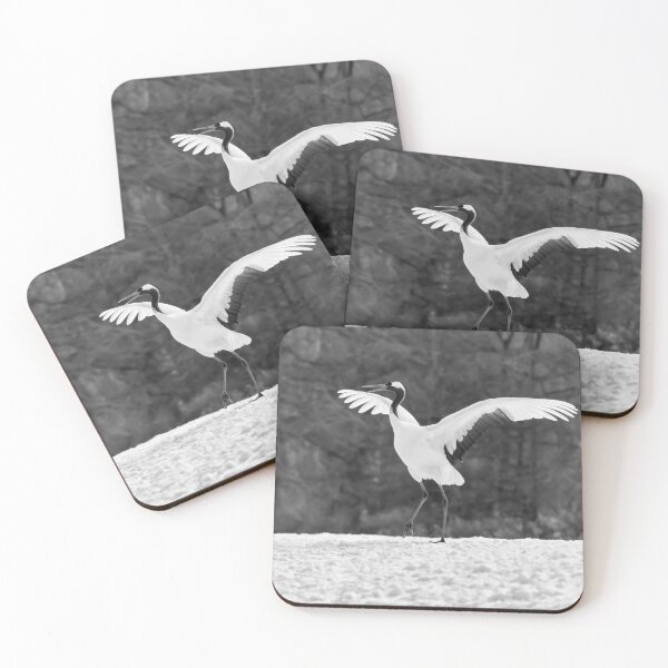 Item preview, Red Crowned Crane Japan BW II designed and sold by PhotoArt by Joan Carroll.