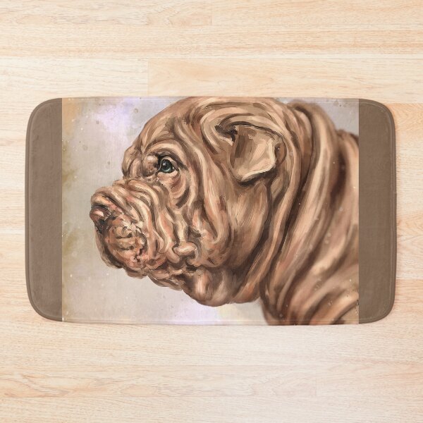 Item preview, Painting of a Shar Pei Dog Full of Skin Wrinkles designed and sold by ibadishi.