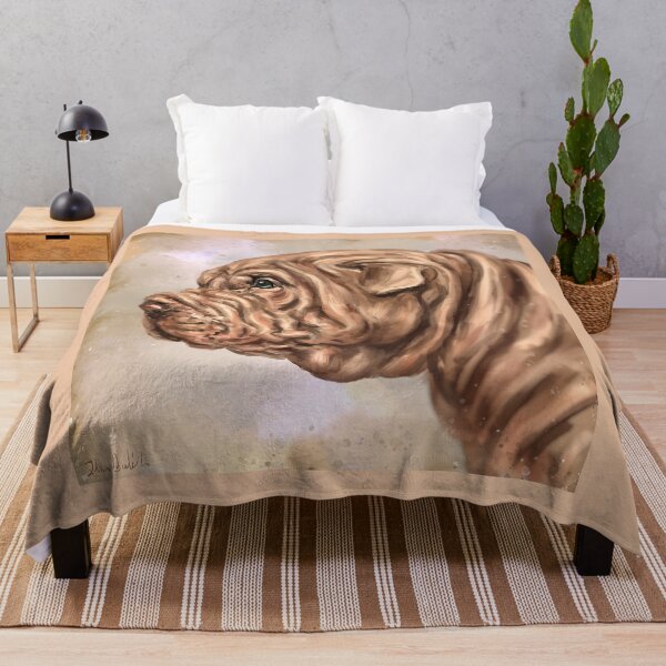Item preview, Painting of a Shar Pei Dog Full of Skin Wrinkles designed and sold by ibadishi.