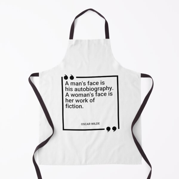 Item preview, Oscar Wilde - A man's face is his autobiography. A woman's face is her work of fiction. designed and sold by SocraticQuotes.