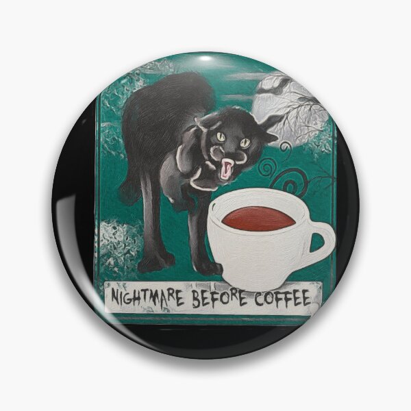 Item preview, Nightmare before coffee cat. designed and sold by faztheartnoob.