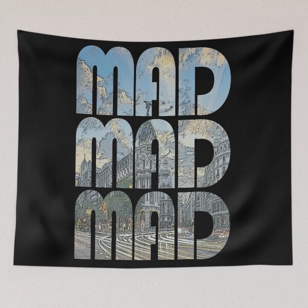 Item preview, Madrid, Spain MAD Cityscape Repeating Pattern designed and sold by CrabbyLobster.