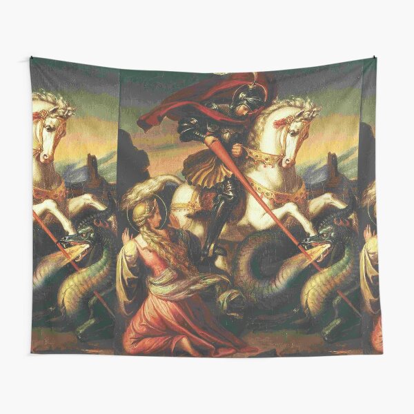 St George with Dragon, by Carl Joseph Begas Tapestry