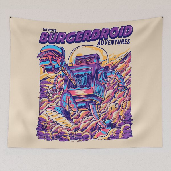 Item preview, The Weird Burgerdroid Adventures! designed and sold by massai.