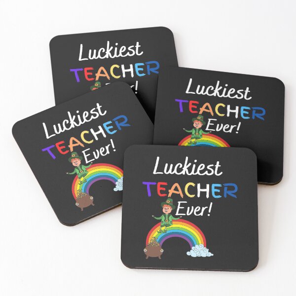 Item preview, Luckiest Teacher Ever! Leprechaun Riding a Rainbow St. Patrick's Day designed and sold by Marathon-Runner.