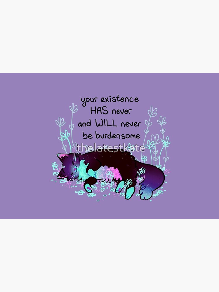 "Your Existence" Neon Sleepy Kitty by thelatestkate