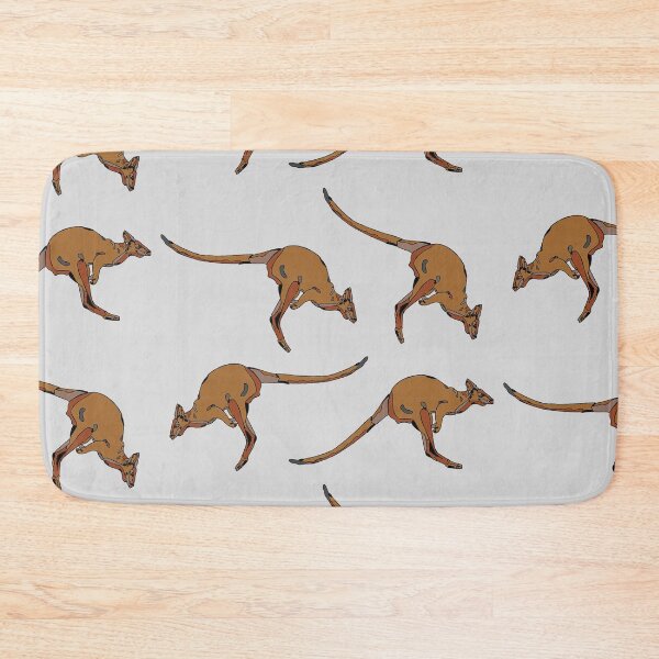 Item preview, minimalistic jumping brown australian kangaroo illustration  designed and sold by The Red Shop.