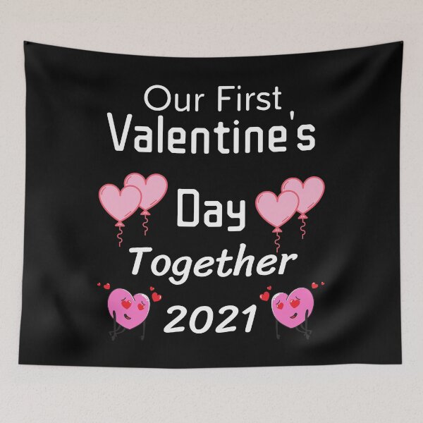 Item preview, Our First Valentines Day Together 2021 Matching Couple Gift  designed and sold by piskwi.