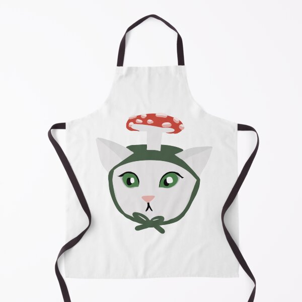 Item preview, White Cat with Mushroom Hat designed and sold by muffinstandd.