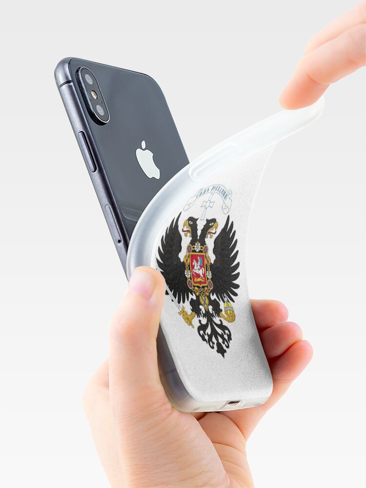 Alternate view of Coat of arms project for the Russian State, used by the governments of Alexander Kolchak and Anton Denikin iPhone Case