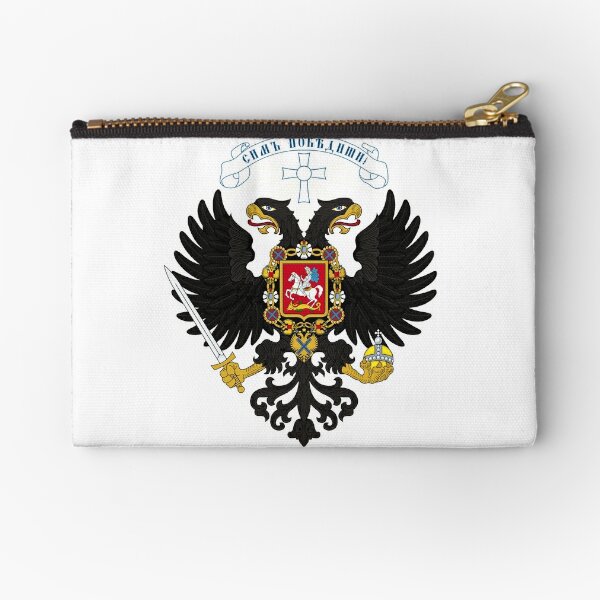 Coat of arms project for the Russian State, used by the governments of Alexander Kolchak and Anton Denikin Zipper Pouch