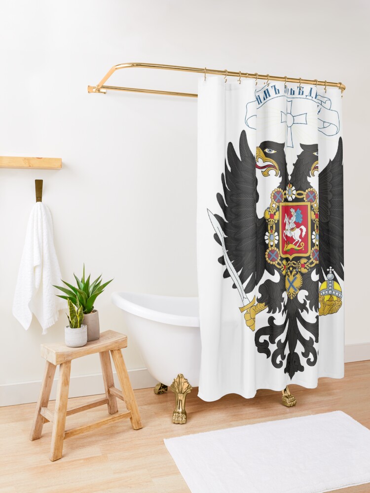 Alternate view of Coat of arms project for the Russian State, used by the governments of Alexander Kolchak and Anton Denikin Shower Curtain