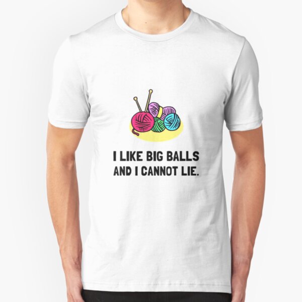 Big Knitting Balls Slim Fit T-Shirt