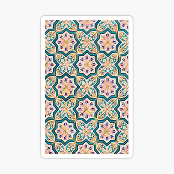 Pink Portuguese Tile Sticker