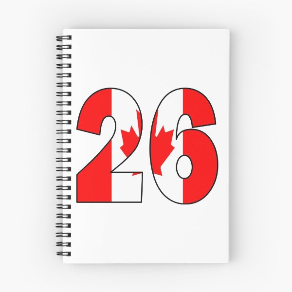 Item preview, Number 26 with Canadian flag on the background designed and sold by AllShirts21.
