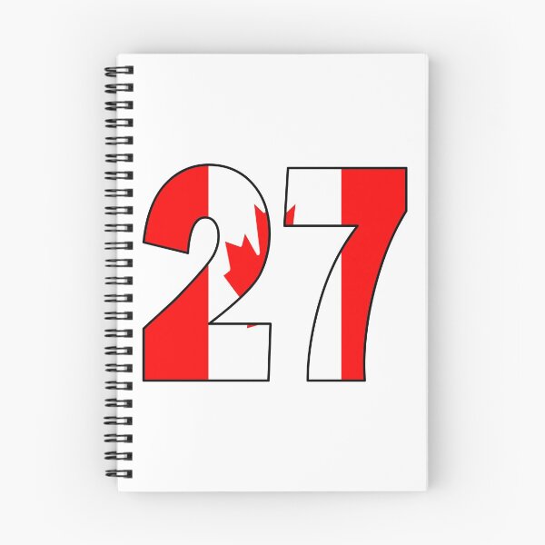 Item preview, Number 27 with Canadian flag on the background designed and sold by AllShirts21.