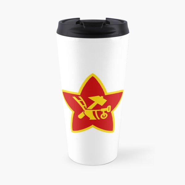 Soviet Red Army insignia used on Hat Badges and Flags Travel Mug
