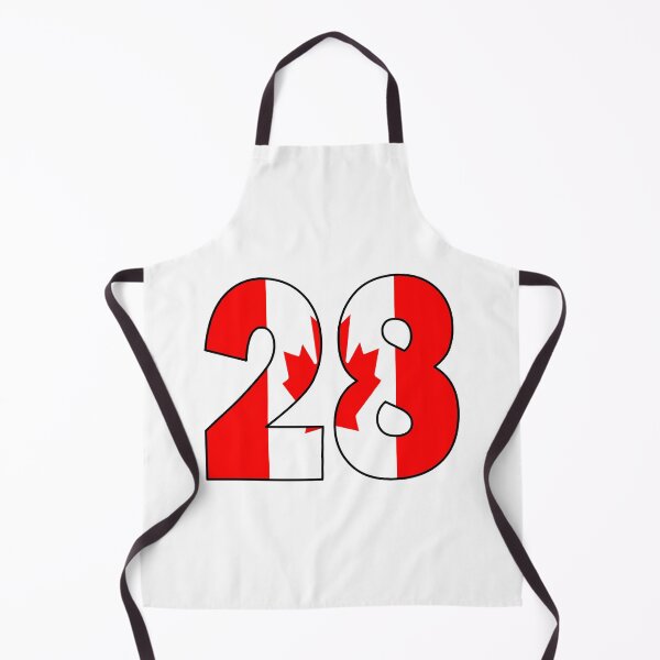 Item preview, Number 28 with Canadian flag on the background designed and sold by AllShirts21.
