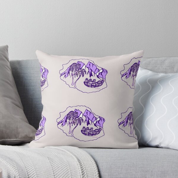 Item preview, Map of Reunion Island, variant in purple designed and sold by Catherine Debusne.