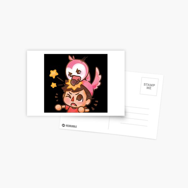Flamingo Flim Flam Albertstuff Postcard By G Twitch Redbubble - stamp be long nose roblox