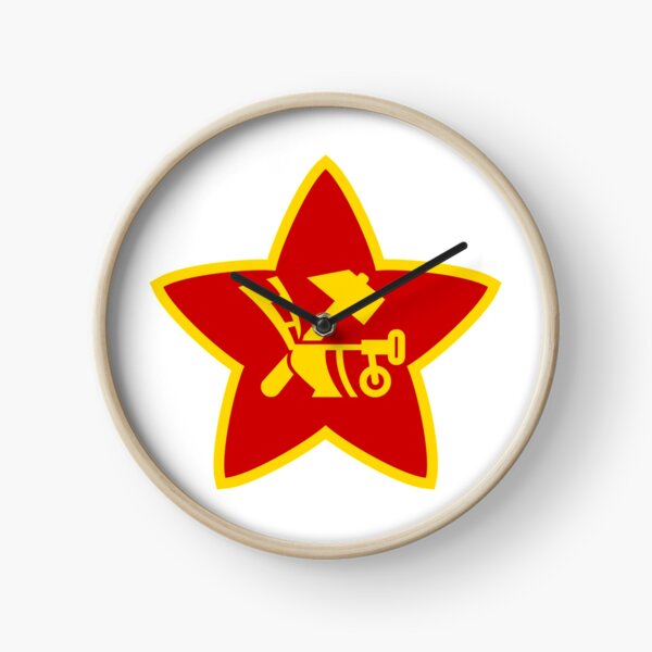 Soviet Red Army insignia used on Hat Badges and Flags Clock