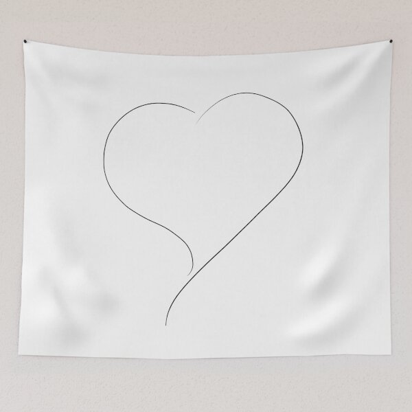 Item preview, Black Line Heart designed and sold by ShuttleworthArt.