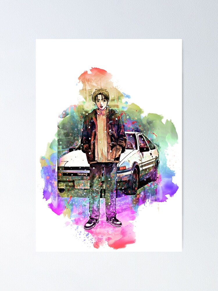 Initial D Takumi AE86 Watercolor Poster for Sale by GeeknGo