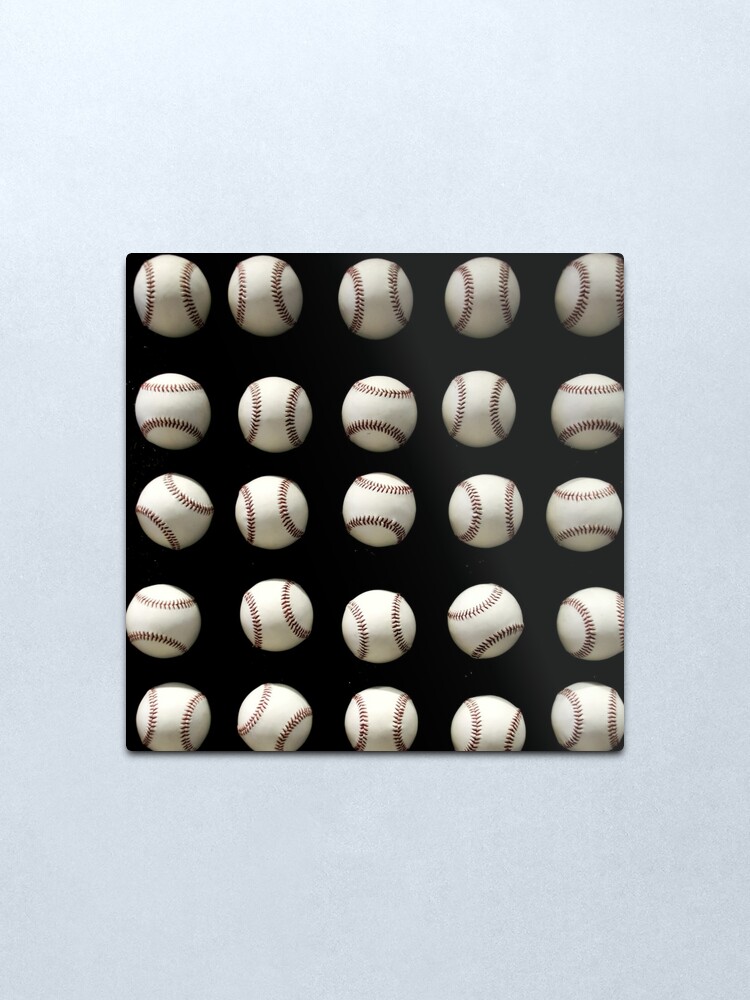 Alternate view of Baseball Pattern Metal Print