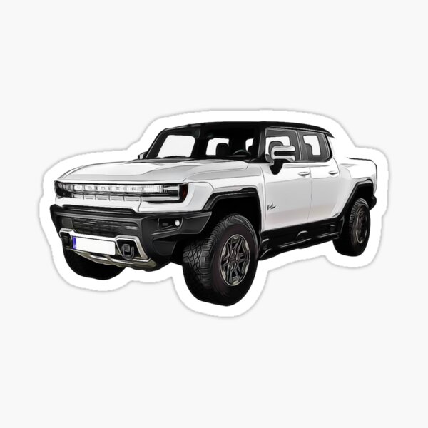 Hummer EV Truck Cartoon Sticker