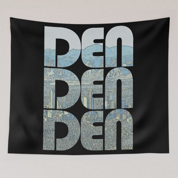 Item preview, Denver, Colorado DEN Cityscape Repeating Pattern designed and sold by CrabbyLobster.