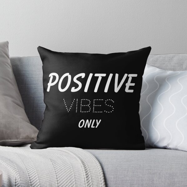Summer Festival Cushion Cover "Spread Positivity" Slogan Happiness Vibes Quote 