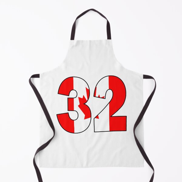 Item preview, Number 32 with Canadian flag on the background designed and sold by AllShirts21.